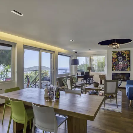 S13 Staywizus - Panoramic Cap Ferrat View For 8 Ac Parking & Bbq Villa Villefranche-sur-Mer