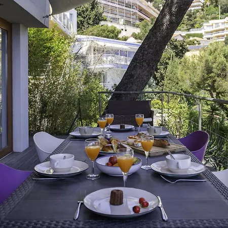 S13 Staywizus - Panoramic Cap Ferrat View For 8 Ac Parking & Bbq Villa *