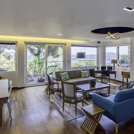 S13 Staywizus - Panoramic Cap Ferrat View For 8 Ac Parking & Bbq